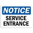 thumbnail image 1 of Traffic & Warehouse Signs - Notice - Service Entrance Sign - Weather Approved Aluminum Street Sign, 0.04 Thickness - 10" X 7", 1 of 5