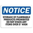 thumbnail image 1 of Traffic & Warehouse Signs - Notice - Storage of Flammable Products Prohibited Sign - Weather Approved Aluminum Street Sign, 0.04 Thickness - 12" X 18", 1 of 5