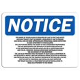 thumbnail image 1 of Traffic & Warehouse Signs - Notice - The Owner of This Building is Required by Sign - Weather Approved Aluminum Street Sign, 0.04 Thickness - 24" X 36", 1 of 5