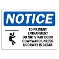 thumbnail image 1 of Traffic & Warehouse Signs - Notice - to Prevent Entrapment Do Not Sign with Symbol - Weather Approved Aluminum Street Sign, 0.04 Thickness - 12" X 8", 1 of 5