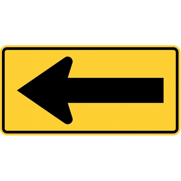 Traffic & Warehouse Signs - One direction large arrow - Weather Approved Aluminum Street Sign, 0.04 Thickness - 10" X 7"