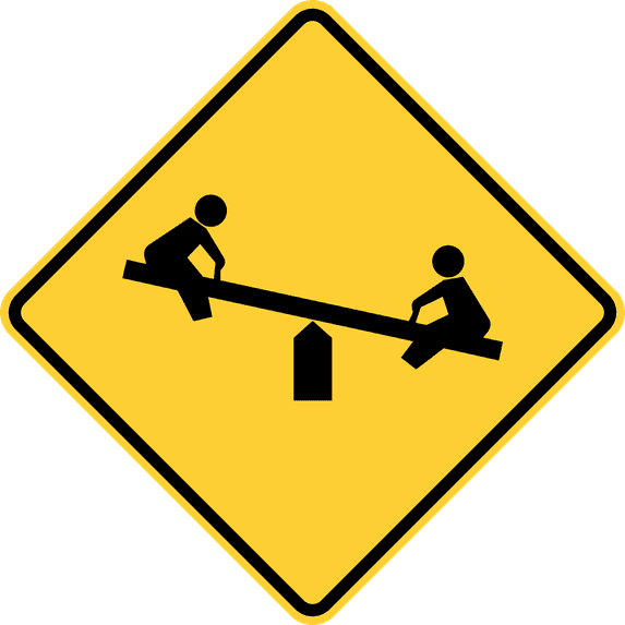 Traffic & Warehouse Signs - Playground (a fluorescent yellow-green background color may be used for this sign) - Weather Approved Aluminum Street Sign, 0.04 Thickness - 24" X 36"