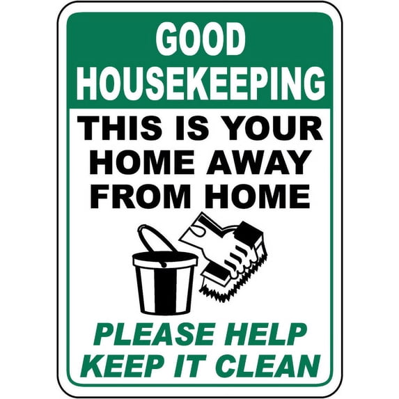 Traffic & Warehouse Signs - Please Help Keep It Clean Sign - Weather Approved Aluminum Street Sign, 0.04 Thickness - 18" X 24"