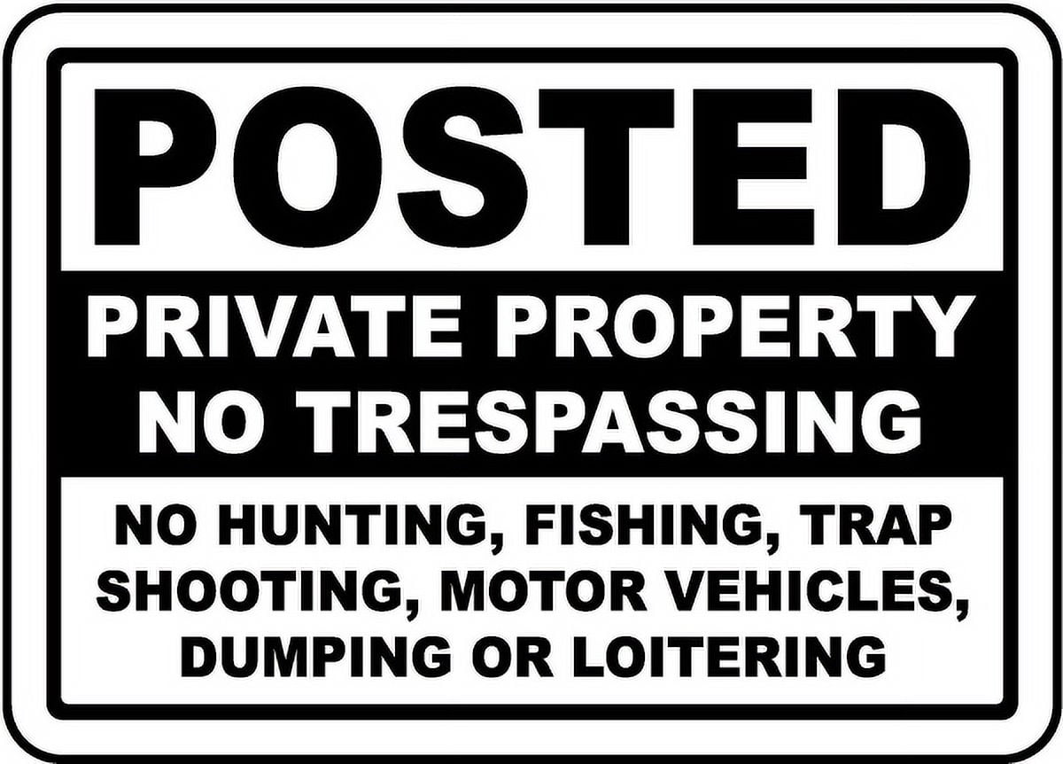 Traffic & Warehouse Signs - Private Property No Trespassing Sign ...