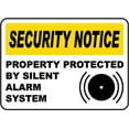 thumbnail image 1 of Traffic & Warehouse Signs - Protected by Silent Alarm System Sign - Weather Approved Aluminum Street Sign, 0.04 Thickness - 24" X 36", 1 of 5
