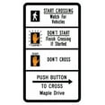 thumbnail image 1 of Traffic & Warehouse Signs - R10-3f-Pedestrian Signs - Weather Approved Aluminum Street Sign, 0.04 Thickness - 18" X 24", 1 of 5