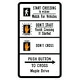 thumbnail image 1 of Traffic & Warehouse Signs - R10-3h-Pedestrian Signs - Weather Approved Aluminum Street Sign, 0.04 Thickness - 18" X 24", 1 of 5