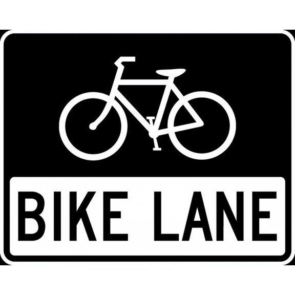 Traffic & Warehouse Signs - R3-17-Bike Lane Sign - Weather Approved Aluminum Street Sign, 0.04 Thickness - 18" X 24"