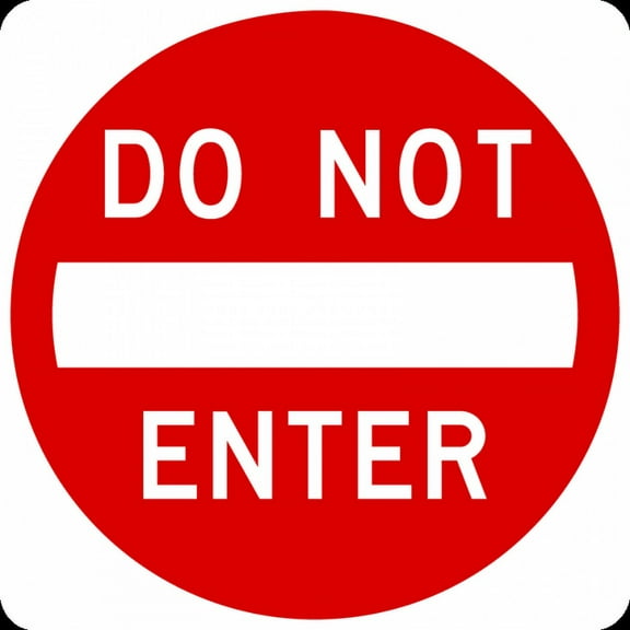 Traffic & Warehouse Signs - R5-1-Do Not Enter Sign - Weather Approved Aluminum Street Sign, 0.04 Thickness - 10" X 7"