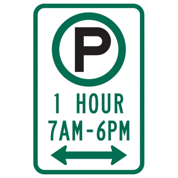 Traffic & Warehouse Signs - R7-23a-Parking X Hour Xam to Xpm Sign - Weather Approved Aluminum Street Sign, 0.04 Thickness - 10" X 7"