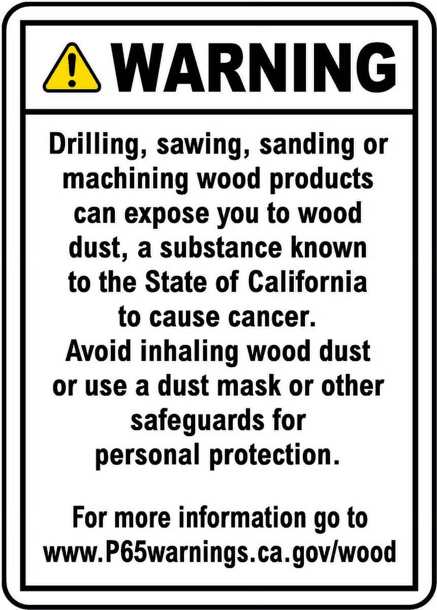 Traffic & Warehouse Signs - Raw Wood Product Exposure Point of Sale Warning Sign - Weather Approved Aluminum Street Sign, 0.04 Thickness - 18" X 24"
