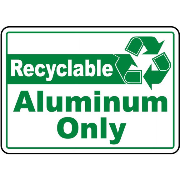 Traffic & Warehouse Signs - Recyclable Aluminum Only Sign - Weather Approved Aluminum Street Sign, 0.04 Thickness - 10" X 7"