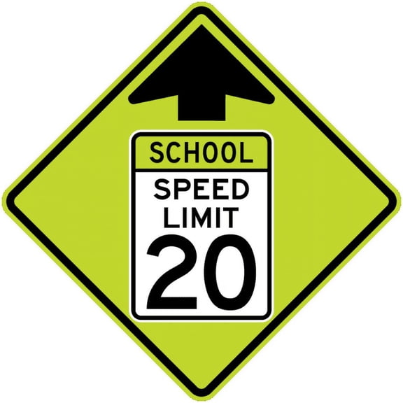 Traffic & Warehouse Signs - S4-5-Reduced School Speed Limit Ahead Sign - Weather Approved Aluminum Street Sign, 0.04 Thickness - 18" X 24"