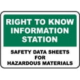 thumbnail image 1 of Traffic & Warehouse Signs - Safety Data Sheets For Materials Sign - Weather Approved Aluminum Street Sign, 0.04 Thickness - 12" X 18", 1 of 5