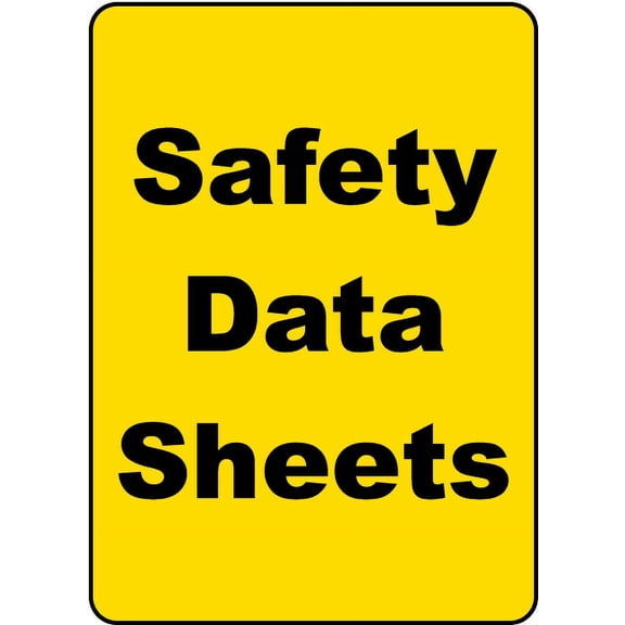 Traffic & Warehouse Signs - Safety Data Sheets Sign - Weather Approved Aluminum Street Sign, 0.04 Thickness - 10" X 7"