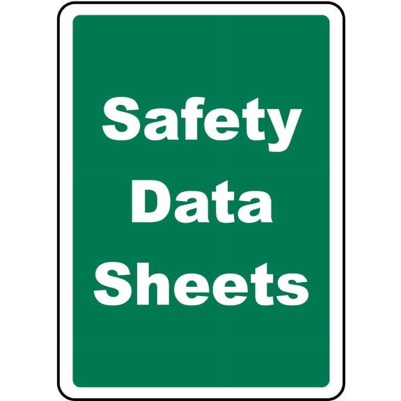 Traffic & Warehouse Signs - Safety Data Sheets Sign - Weather Approved Aluminum Street Sign, 0.04 Thickness - 10" X 7"