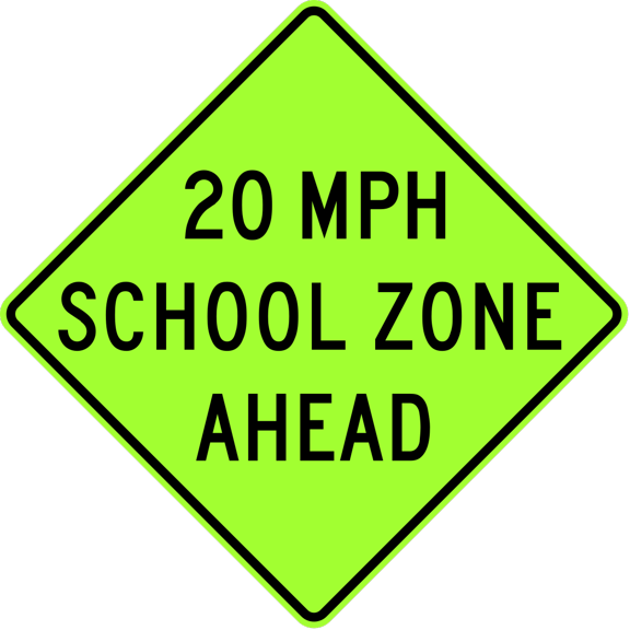 Traffic & Warehouse Signs - School Speed zone ahead (word legend) - Weather Approved Aluminum Street Sign, 0.04 Thickness - 10" X 7"