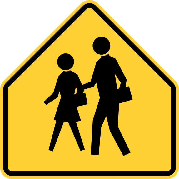 Traffic & Warehouse Signs - School, prior to 2012 - Weather Approved Aluminum Street Sign, 0.04 Thickness - 24" X 36"