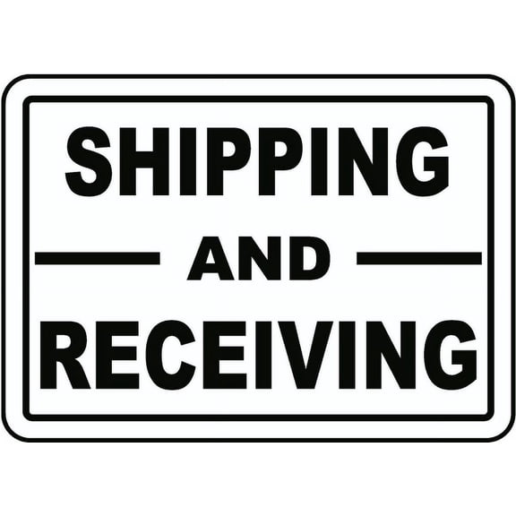 Traffic & Warehouse Signs - Shipping and Receiving Sign - Weather Approved Aluminum Street Sign, 0.04 Thickness - 12" X 18"