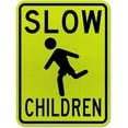thumbnail image 1 of Traffic & Warehouse Signs - Slow Children Sign - Weather Approved Aluminum Street Sign, 0.04 Thickness - 18" X 24", 1 of 5