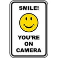 thumbnail image 1 of Traffic & Warehouse Signs - Smile You're On Camera Sign - Weather Approved Aluminum Street Sign, 0.04 Thickness - 10" X 7", 1 of 5