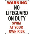 thumbnail image 1 of Traffic & Warehouse Signs - South Carolina No Lifeguard Sign - Weather Approved Aluminum Street Sign, 0.04 Thickness - 24" X 36", 1 of 5