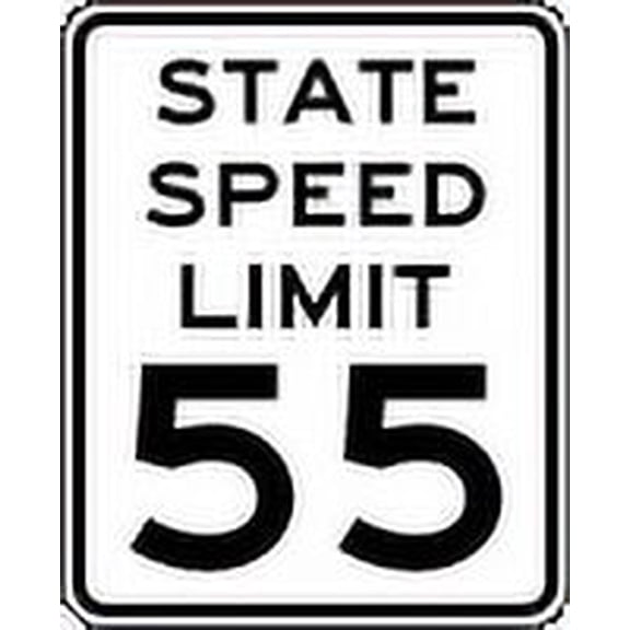Traffic & Warehouse Signs - State speed limit: New York (can also read "area", "city", "town", or "village") - Weather Approved Aluminum Street Sign, 0.04 Thickness - 18" X 24"
