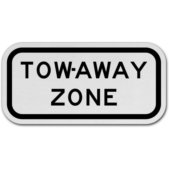 Traffic & Warehouse Signs - Tow Away Zone Sign 2 - Weather Approved Aluminum Street Sign, 0.04 Thickness - 10" X 7"