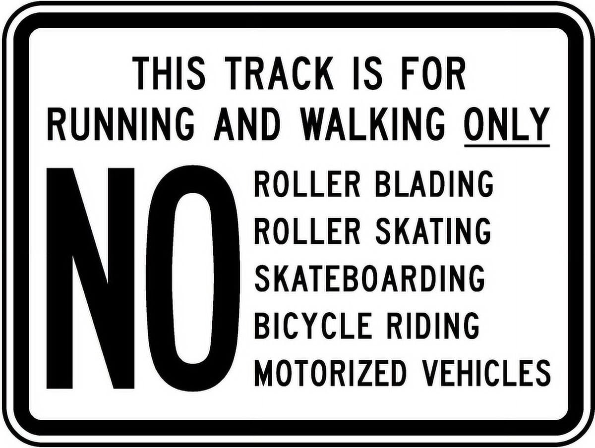 Sign Track Sign Traffic & Warehouse Signs - Track For Running & Walking Only Sign ...