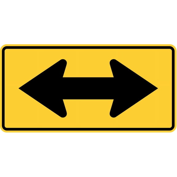 Traffic & Warehouse Signs - Two directional arrow - Weather Approved Aluminum Street Sign, 0.04 Thickness - 10" X 7"