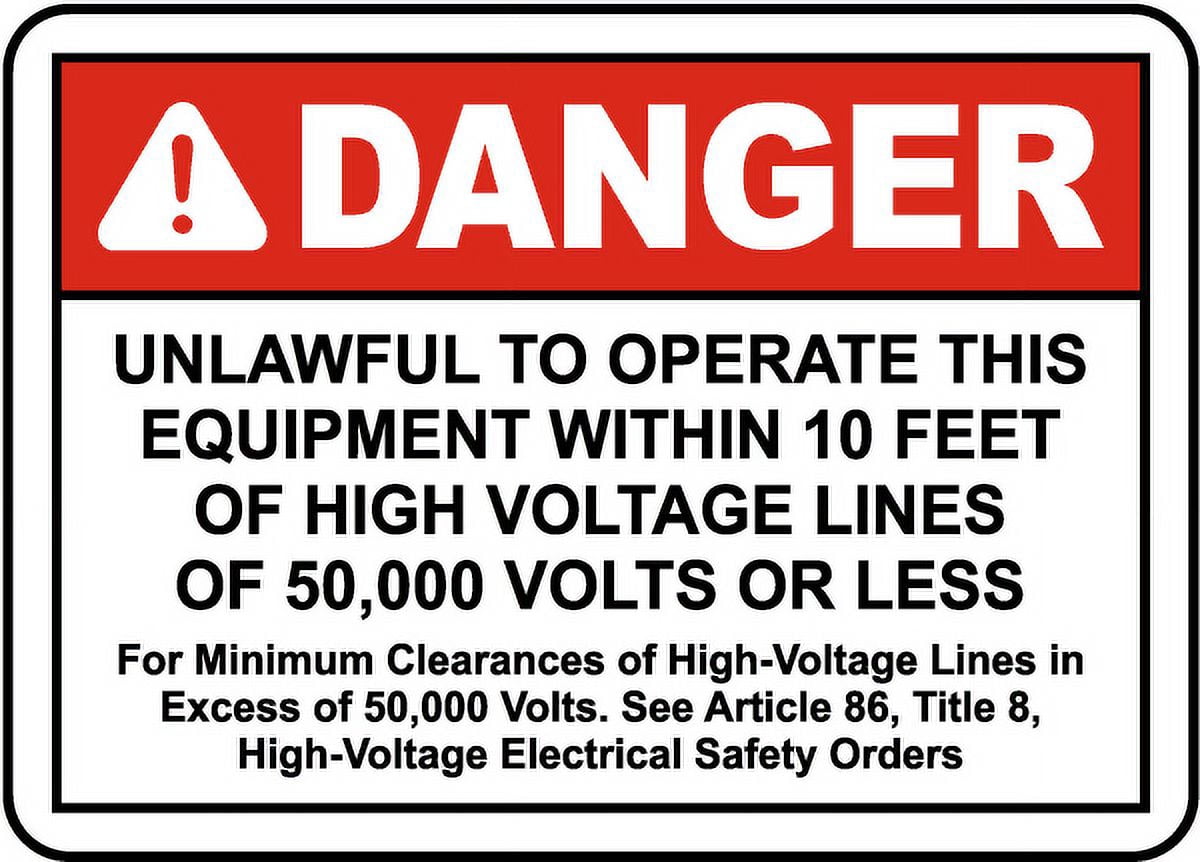 Traffic & Warehouse Signs - Unlawful to Operate Within 10 Feet Sign 1 ...