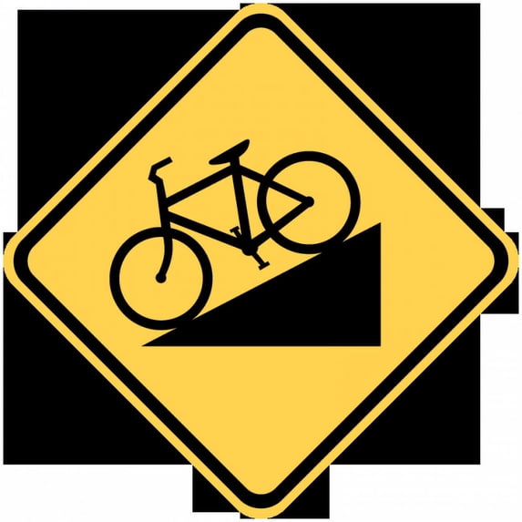 Traffic & Warehouse Signs - W7-5-Hill - Weather Approved Aluminum Street Sign, 0.04 Thickness - 12" X 18"