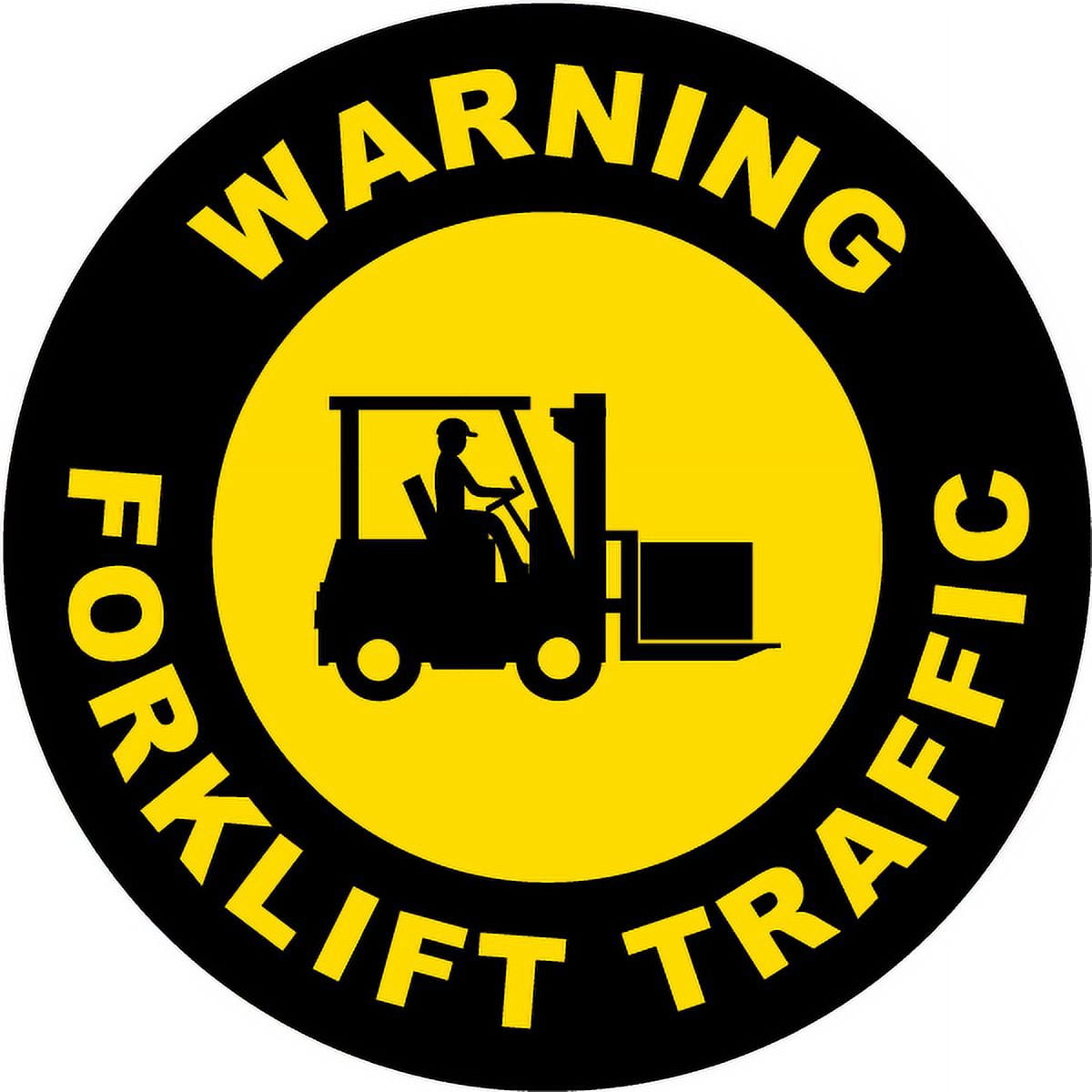 Traffic & Warehouse Signs - Warning Forklift Traffic Floor Sign 2 ...