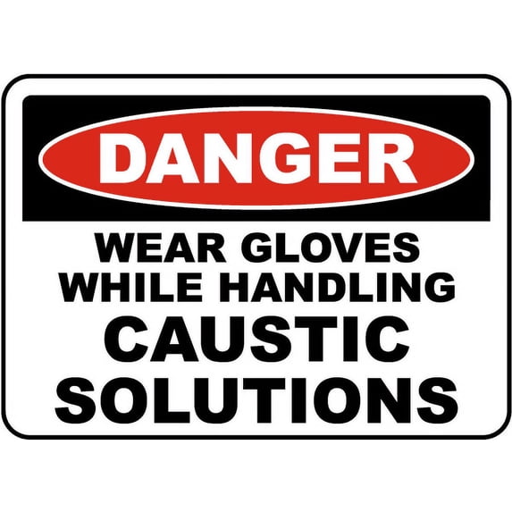 Traffic & Warehouse Signs - Wear Gloves While Handling Sign - Weather Approved Aluminum Street Sign, 0.04 Thickness - 10" X 7"