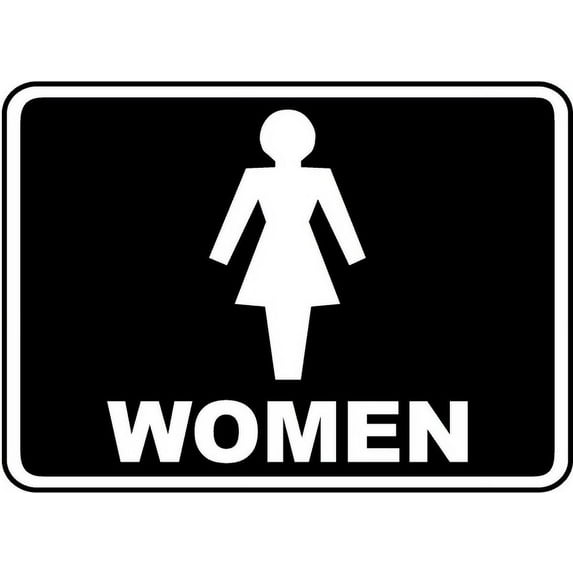Traffic & Warehouse Signs - Women Restroom Sign - Weather Approved Aluminum Street Sign, 0.04 Thickness - 10" X 7"