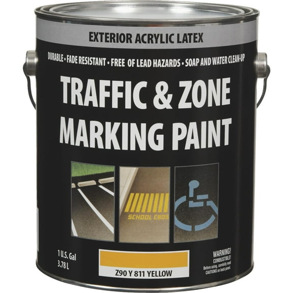 Traffic & Zone Yellow Latex Gallon Traffic Paint Z90Y00811-16