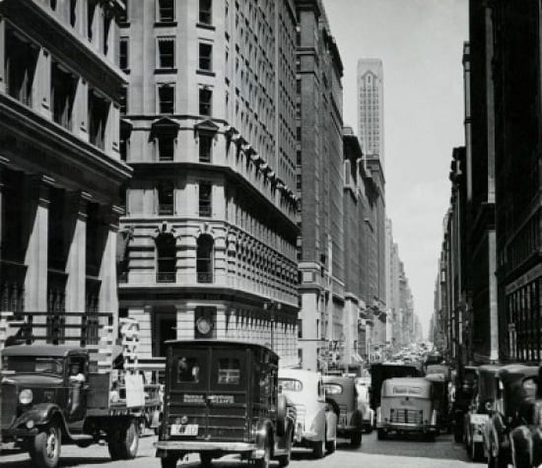 Traffic in the street New York City New York USA 1930 Canvas Art - (24 x 36)