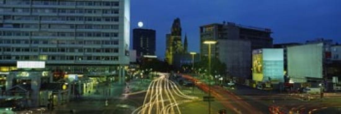 Traffic moving on a road Berlin Germany Canvas Art - Panoramic Images (18 x 6)