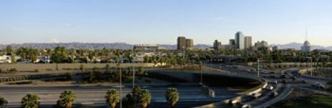 Traffic moving on the road Phoenix Arizona USA Canvas Art - Panoramic Images (18 x 6)