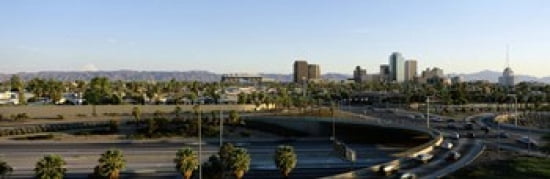 Traffic moving on the road Phoenix Arizona USA Canvas Art - Panoramic Images (36 x 12)