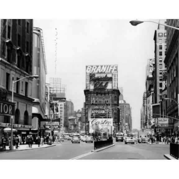 Traffic on a Road Times Square Manhattan New York City New York USA Poster Print 18 x 24 in.