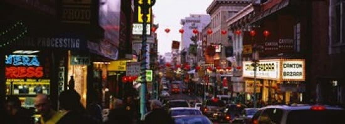 Traffic on a road Grant Avenue Chinatown San Francisco California USA Canvas Art - Panoramic Images (18 x 7)