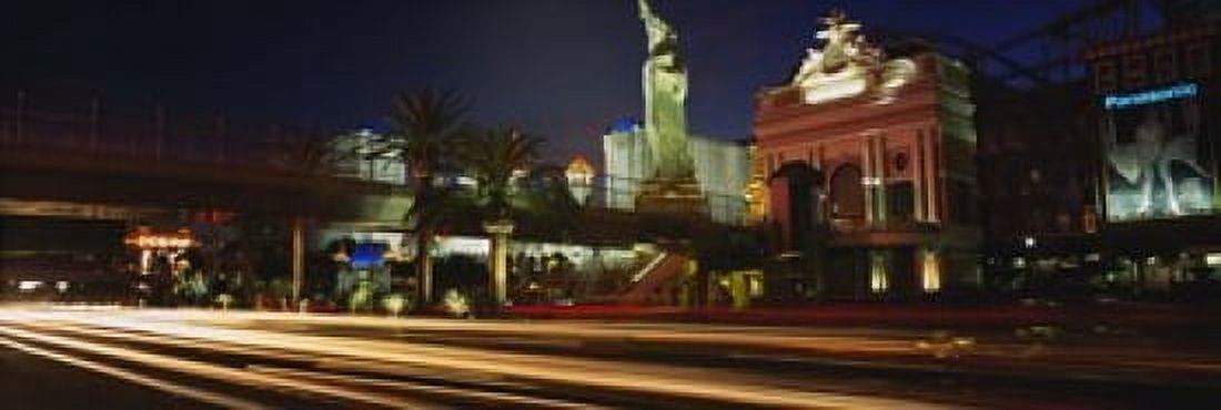 Traffic on a road Las Vegas Nevada USA Canvas Art - Panoramic Images (18 x 6)