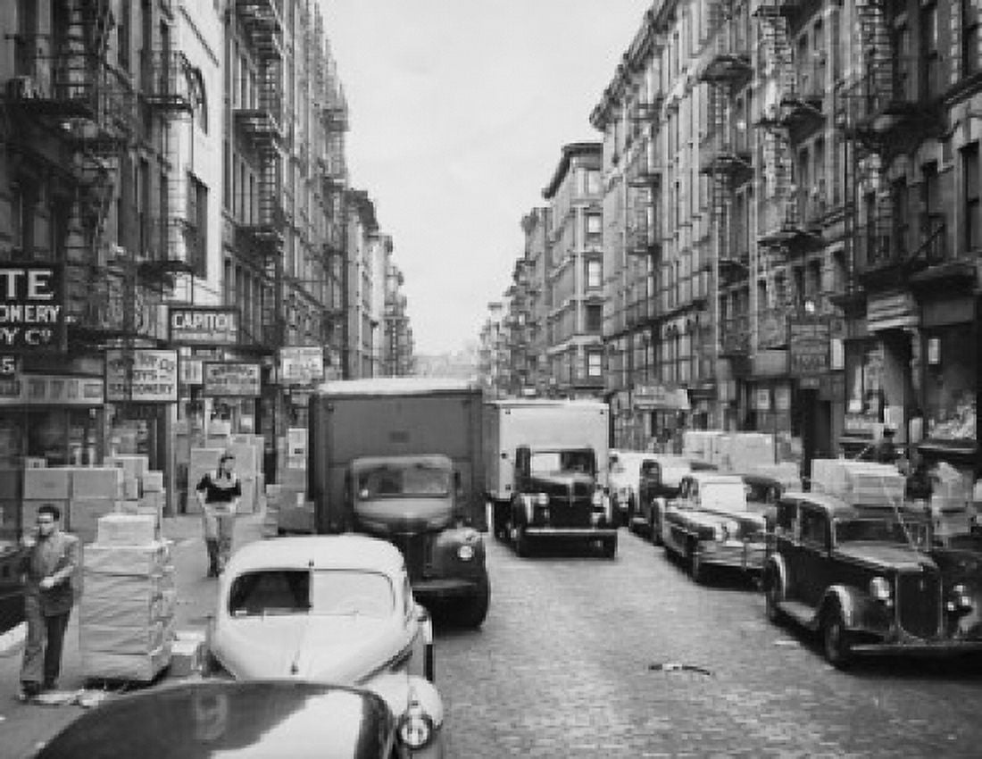 Traffic on a road New York City New York USA Canvas Art - (24 x 36)