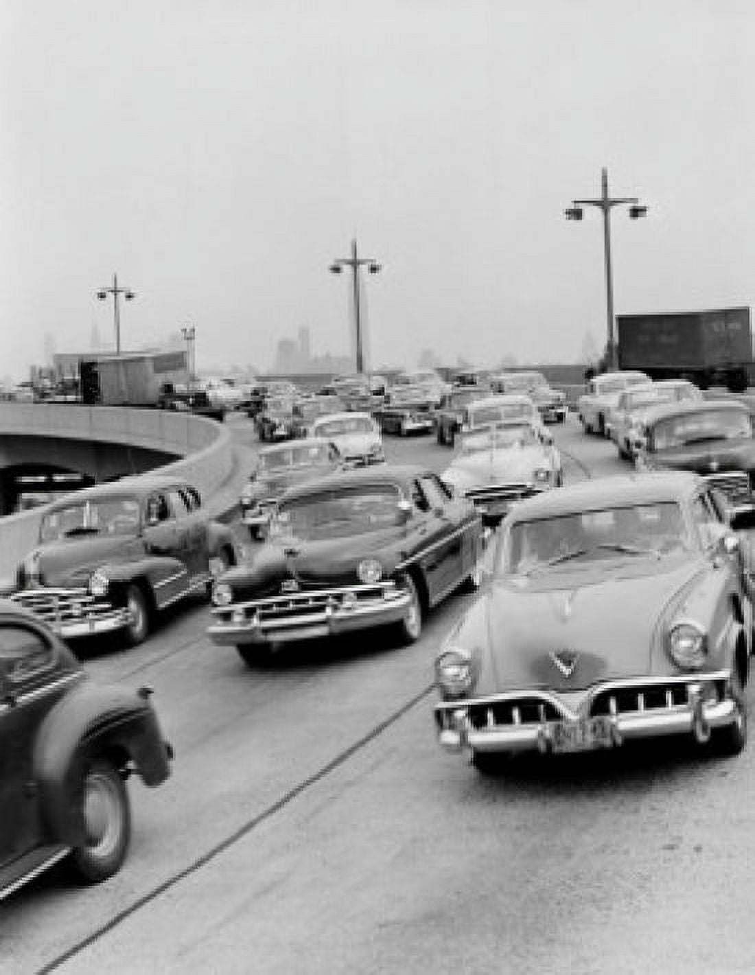 Traffic on overpass Canvas Art - (24 x 36)