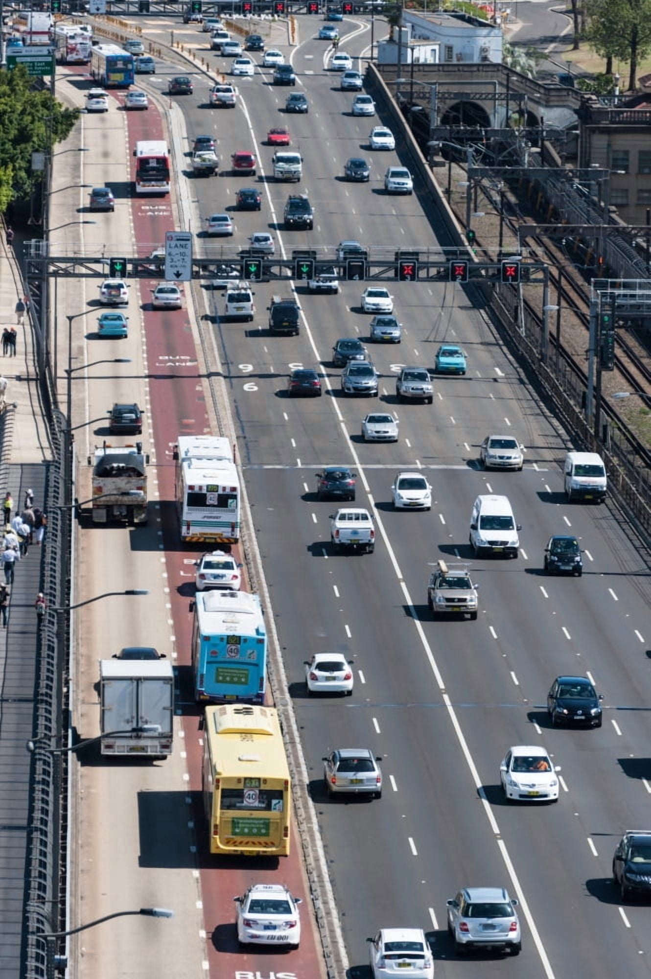 Traffic on the Sydney Harbour Bridge Sydney New South Wales Australia Canvas Art - Panoramic Images (27 x 9)