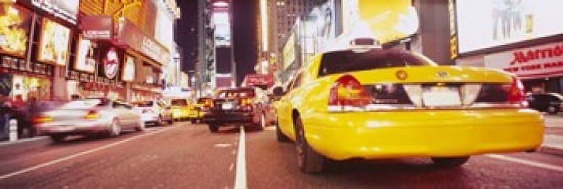 Traffic on the road Times Square Manhattan New York City New York State USA Canvas Art - Panoramic Images (18 x 6)