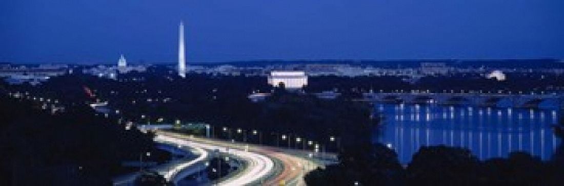 Traffic on the road Washington Monument Washington DC USA Canvas Art - Panoramic Images (18 x 6)