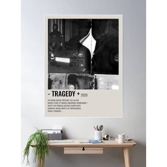 Tragedy Album Cover Poster Poster Wall Art, Modern Wall Decor For Living Room Bedroom, 16x24 UNFRAMED