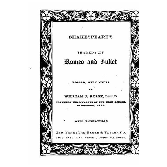 Tragedy of Romeo and Juliet, (Paperback)